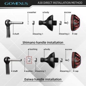 Gomexus Aluminum Reel Power Knob 35 38 41mm A38 - Imagen 5