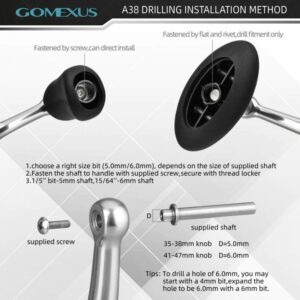 Gomexus Aluminum Reel Power Knob 35 38 41mm A38 - Imagen 6